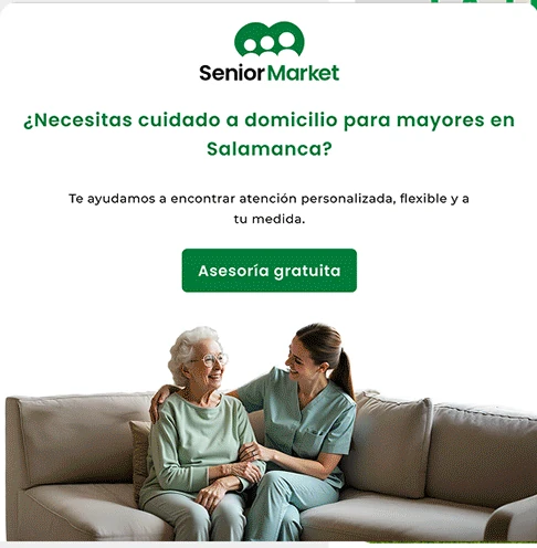 Senior Market lead-generation landing page for home care in Salamanca with a free-consultation call to action
