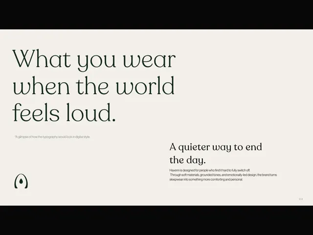 Havenn — editorial typographic brand statement